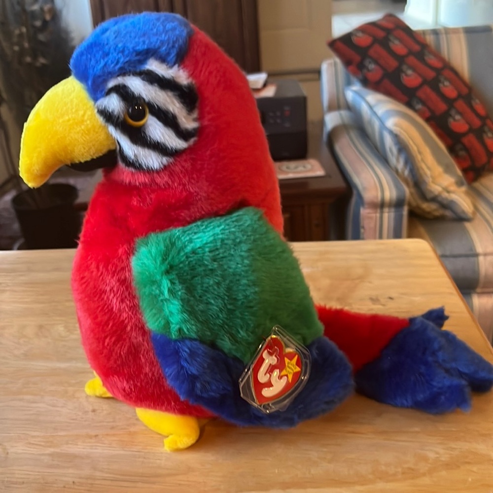 Ty Beanie Baby - 9” Jabber Parrot